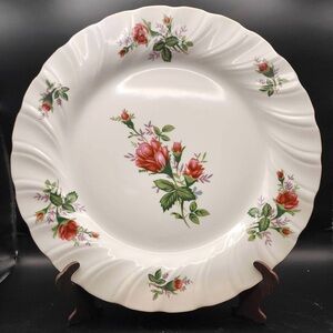 Lynn’s Victorian Rose “Moss Rose” Fine China Dinner Plates Set of 4